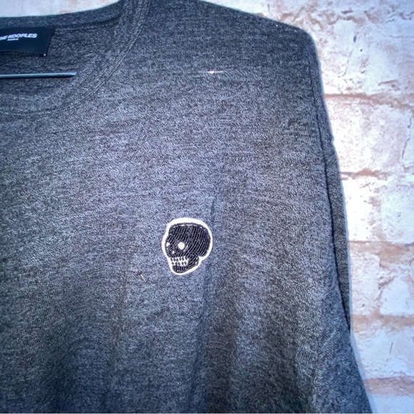 The Kooples Men’s Skull Patch Wool-Blend Tee Size Large - Picture 3 of 6